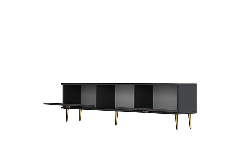 Safiya Tv-bänk 150 cm - Antracit/Guld - Möbler - TV- & Mediamöbler - TV bänk & mediabänk