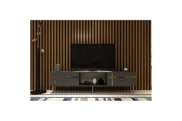 Safiya Tv-bänk 150 cm - Antracit/Guld - Möbler - TV- & Mediamöbler - TV bänk & mediabänk