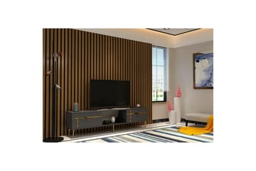 Safiya Tv-bänk 150 cm - Antracit/Guld - Möbler - TV- & Mediamöbler - TV bänk & mediabänk