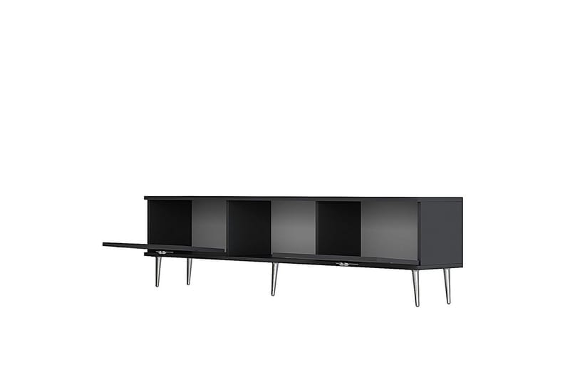 Safiya Tv-bänk 150 cm - Antracit/Silver - Möbler - TV- & Mediamöbler - TV bänk & mediabänk