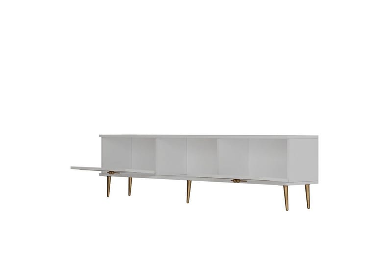 Safiya Tv-bänk 150 cm - Vit/Guld - Möbler - TV- & Mediamöbler - TV bänk & mediabänk