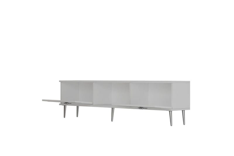 Safiya Tv-bänk 150 cm - Vit/Silver - Möbler - TV- & Mediamöbler - TV bänk & mediabänk
