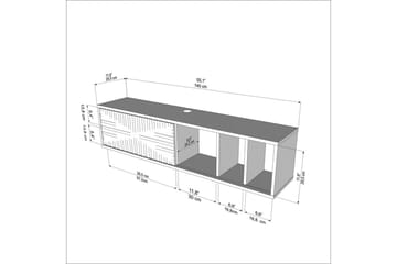 Saller Tv-bänk 140 cm - Ek/Vit - Möbler - TV- & Mediamöbler - TV bänk & mediabänk