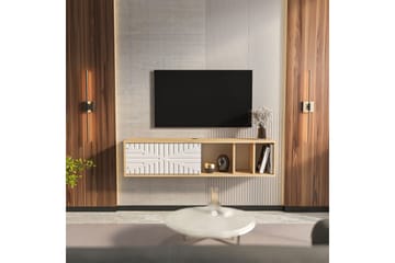 Saller Tv-bänk 140 cm - Ek/Vit - Möbler - TV- & Mediamöbler - TV bänk & mediabänk