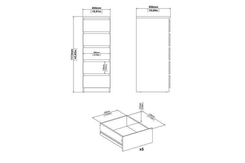 Salomns Byrå 111,3 cm - Svart - Förvaring - Förvaringsmöbler - Byrå