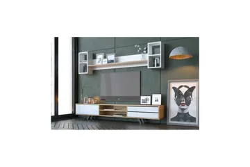 Seyra Tv-stativ 45 cm - Vit/Ek - Möbler - TV- & Mediamöbler - TV-möbelset