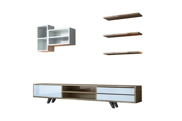 Seyra Tv-stativ 45 cm - Vit/Ek - Möbler - TV- & Mediamöbler - TV-möbelset