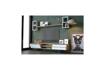 Seyra Tv-stativ 45 cm - Vit/Ek - Möbler - TV- & Mediamöbler - TV-möbelset