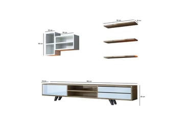 Seyra Tv-stativ 45 cm - Vit/Ek - Möbler - TV- & Mediamöbler - TV-möbelset