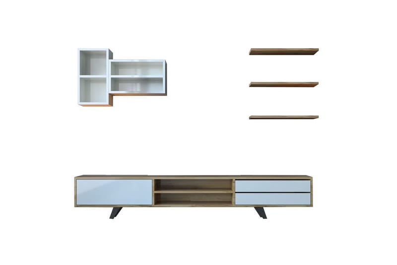 Seyra Tv-stativ 45 cm, Vit/Ek