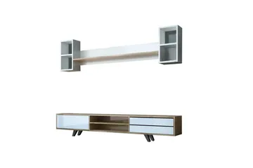 Seyra Tv-stativ 45 cm - Vit/Ek - Möbler - TV- & Mediamöbler - TV-möbelset