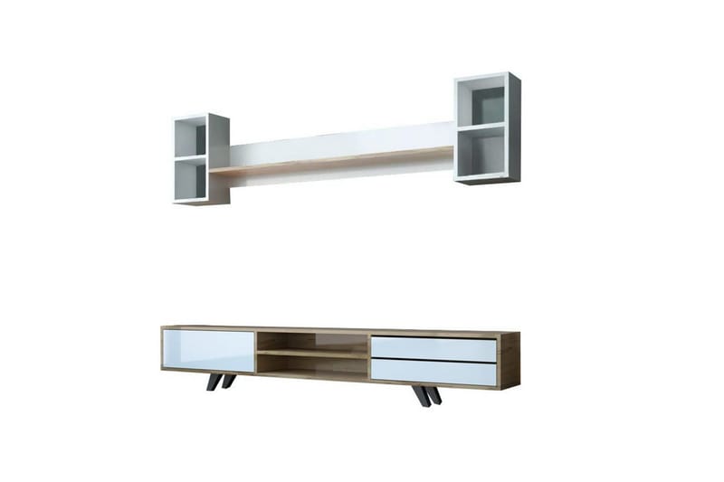 Seyra Tv-stativ 45 cm - Vit/Ek - Möbler - TV- & Mediamöbler - TV-möbelset