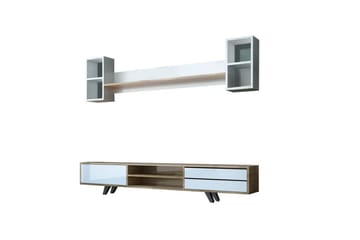 Seyra Tv-stativ 45 cm - Vit/Ek - Möbler - TV- & Mediamöbler - Mediastativ & väggfäste - Tv-stativ & Tv-väggfäste