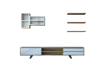 Seyra Tv-stativ 45 cm - Vit/Ek - Möbler - TV- & Mediamöbler - Mediastativ & väggfäste - Tv-stativ & Tv-väggfäste