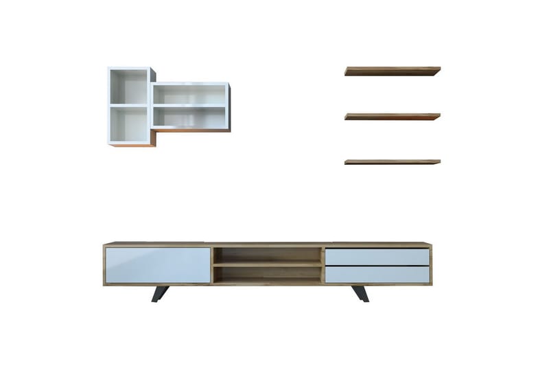 Seyra Tv-stativ 45 cm, Vit/Ek