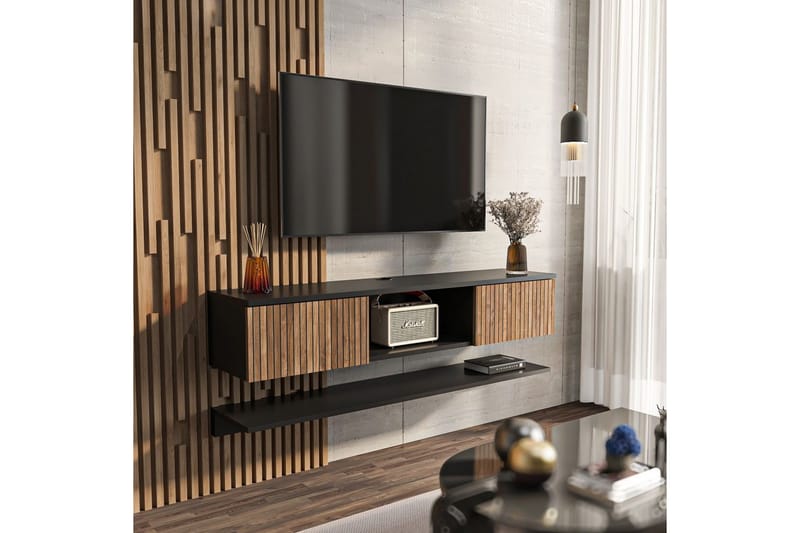 Sovric Tv-bänk 140 cm - Natur/Svart - Möbler - TV- & Mediamöbler - TV bänk & mediabänk