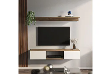 Sovric Tv-bänk 140 cm - Valnöt/Vit - Möbler - TV- & Mediamöbler - TV bänk & mediabänk