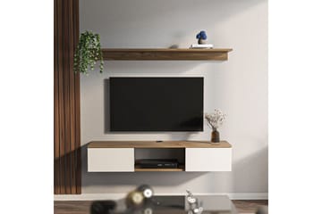 Sovric Tv-bänk 140 cm - Valnöt/Vit - Möbler - TV- & Mediamöbler - TV bänk & mediabänk