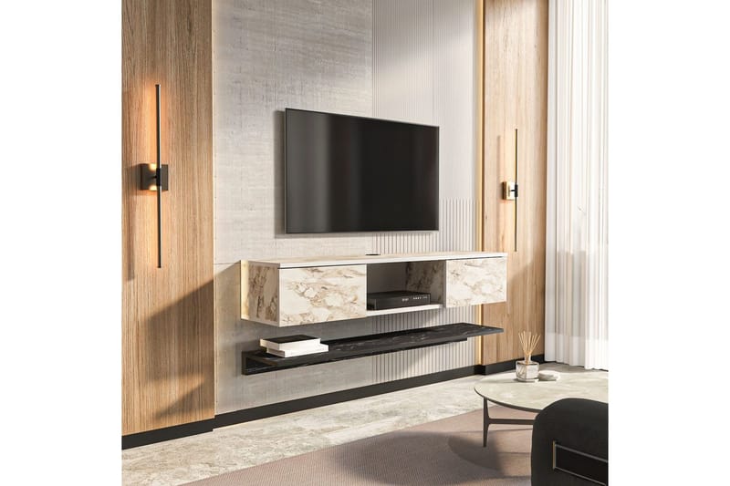 Sovric Tv-bänk 140 cm - Vit - Möbler - TV- & Mediamöbler - TV bänk & mediabänk