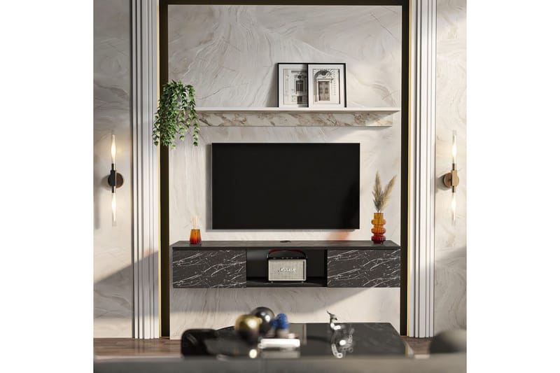 Sovric Tv-bänk 140 cm - Vit - Möbler - TV- & Mediamöbler - TV bänk & mediabänk