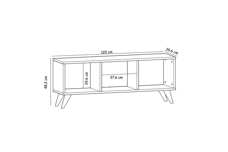 Springhill Tv-bänk 120 cm - Blå - Möbler - TV- & Mediamöbler - TV bänk & mediabänk