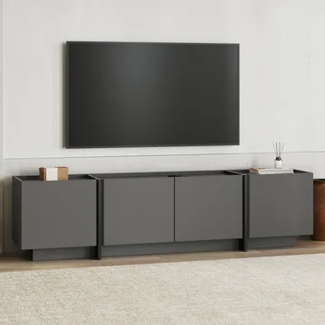 Sylvenn TV-bänk 180 cm - Antracit/Svart - Möbler - TV- & Mediamöbler - TV bänk & mediabänk
