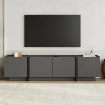Sylvenn TV-bänk 180 cm - Antracit/Svart - Möbler - TV- & Mediamöbler - TV bänk & mediabänk