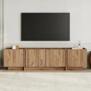Sylvenn TV-bänk 180 cm - Atlantic Pine och Anthracite - Möbler - TV- & Mediamöbler - Mediastativ & väggfäste - Tv-stativ & Tv-väggfäste