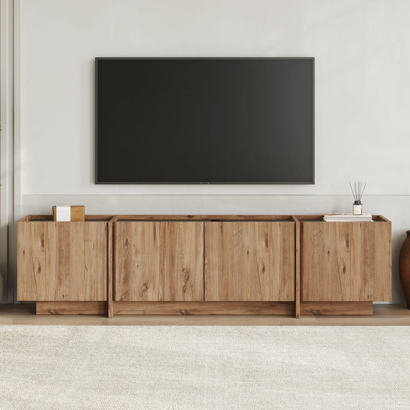 Sylvenn TV-bänk 180 cm - Atlantic Pine och Anthracite - Möbler - TV- & Mediamöbler - Mediastativ & väggfäste - Tv-stativ & Tv-väggfäste