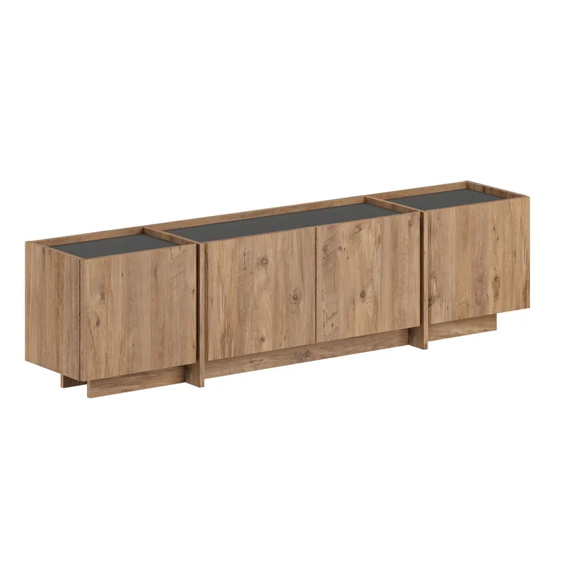 Sylvenn TV-bänk 180 cm, Atlantic Pine och Anthracite