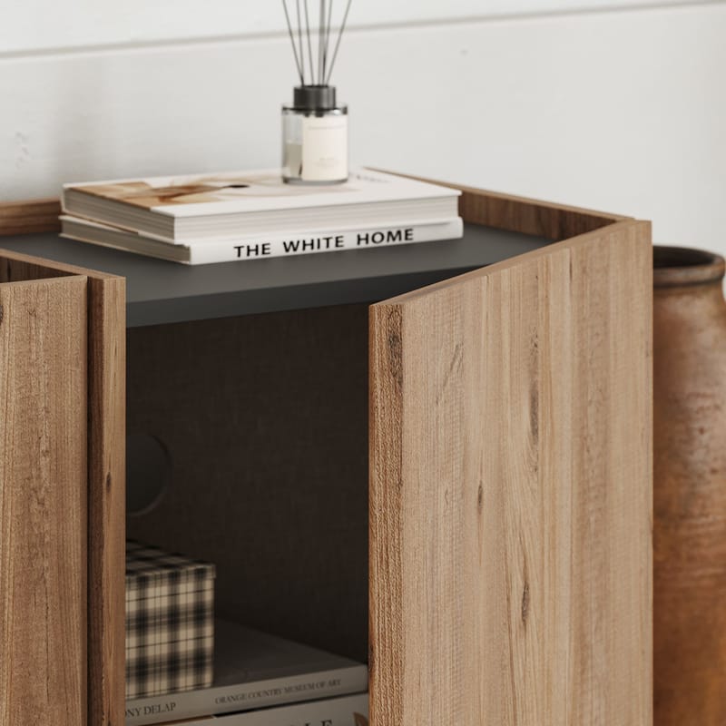 Sylvenn TV-bänk 180 cm - Atlantic Pine och Anthracite - Möbler - TV- & Mediamöbler - Mediastativ & väggfäste - Tv-stativ & Tv-väggfäste