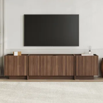 Sylvenn TV-bänk 180 cm med Förvaring - Milano Walnut - Möbler - TV- & Mediamöbler - Mediastativ & väggfäste - Tv-stativ & Tv-väggfäste