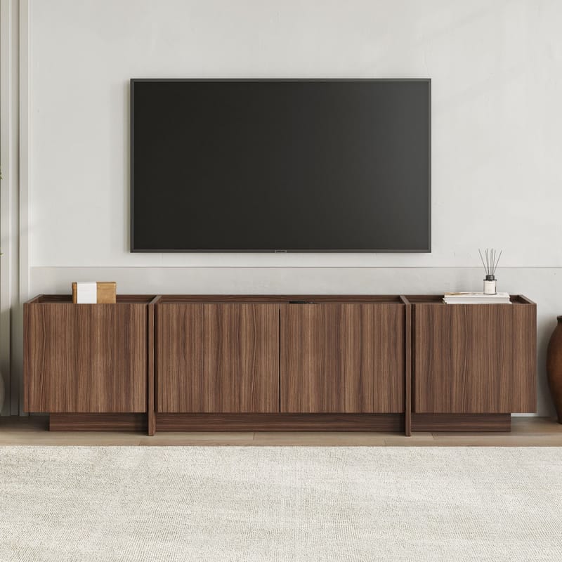 Sylvenn TV-bänk 180 cm med Förvaring - Milano Walnut - Möbler - TV- & Mediamöbler - Mediastativ & väggfäste - Tv-stativ & Tv-väggfäste