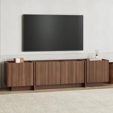 Sylvenn TV-bänk 180 cm med Förvaring - Milano Walnut - Möbler - TV- & Mediamöbler - Mediastativ & väggfäste - Tv-stativ & Tv-väggfäste
