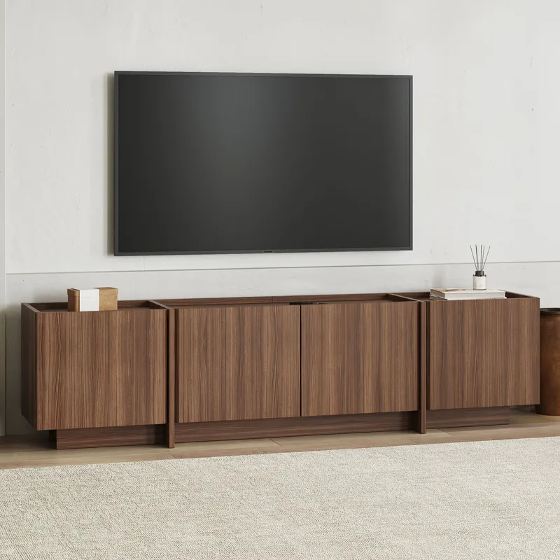 Sylvenn TV-bänk 180 cm med Förvaring - Milano Walnut - Möbler - TV- & Mediamöbler - Mediastativ & väggfäste - Tv-stativ & Tv-väggfäste