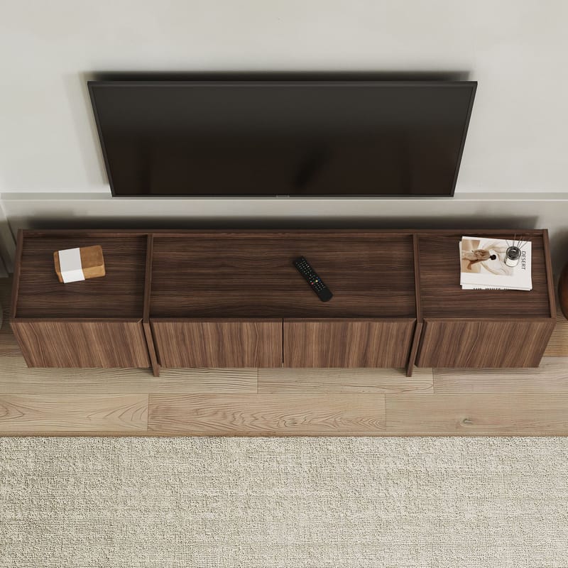 Sylvenn TV-bänk 180 cm med Förvaring - Milano Walnut - Möbler - TV- & Mediamöbler - Mediastativ & väggfäste - Tv-stativ & Tv-väggfäste