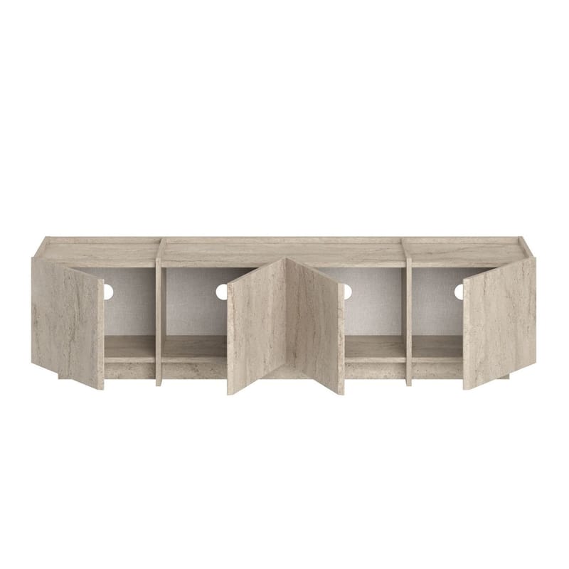 Sylvenn TV och Mediabänk 180 cm med Förvaring i Trä - Beige - Möbler - TV- & Mediamöbler - TV bänk & mediabänk