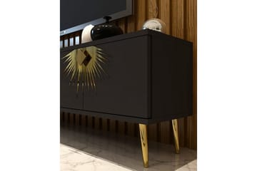 Tari Tv-bänk 150 cm - Antracit/Guld - Möbler - TV- & Mediamöbler - TV bänk & mediabänk