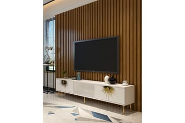 Tari Tv-bänk 150 cm - Vit/Guld - Möbler - TV- & Mediamöbler - TV bänk & mediabänk