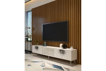 Tari Tv-bänk 150 cm - Vit/Silver - Möbler - TV- & Mediamöbler - TV bänk & mediabänk