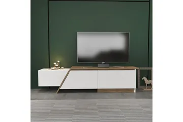Tavros Golvstående Tv-bänk 180 cm med Förvaring i Valnöt - Vit - Möbler - TV- & Mediamöbler - TV bänk & mediabänk