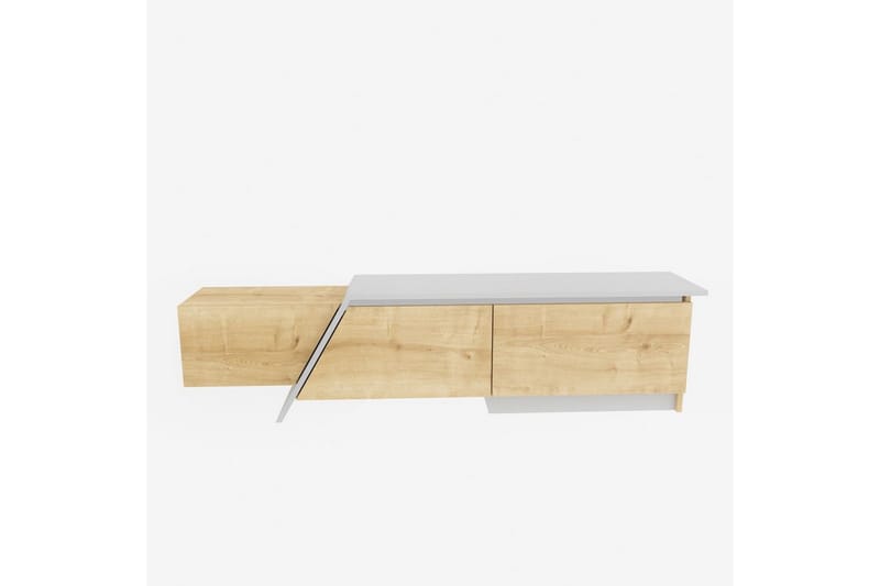 Tavros Tv-bänk 180 cm - Ek/Vit - Möbler - TV- & Mediamöbler - TV bänk & mediabänk
