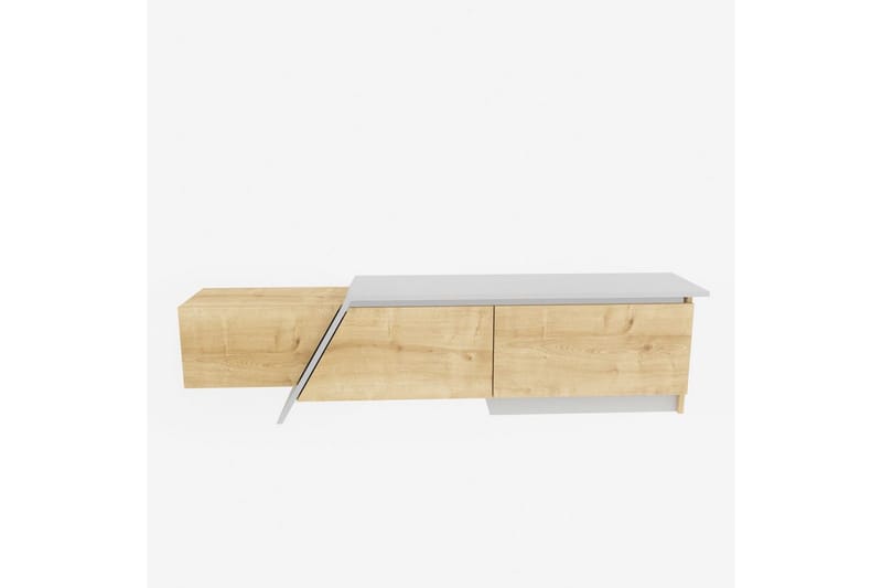 Tavros Tv-bänk 180 cm, Ek/Vit