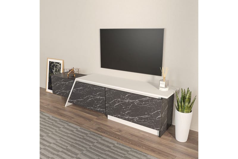 Tavros Tv-bänk 180 cm - Grå/Vit - Möbler - TV- & Mediamöbler - TV bänk & mediabänk