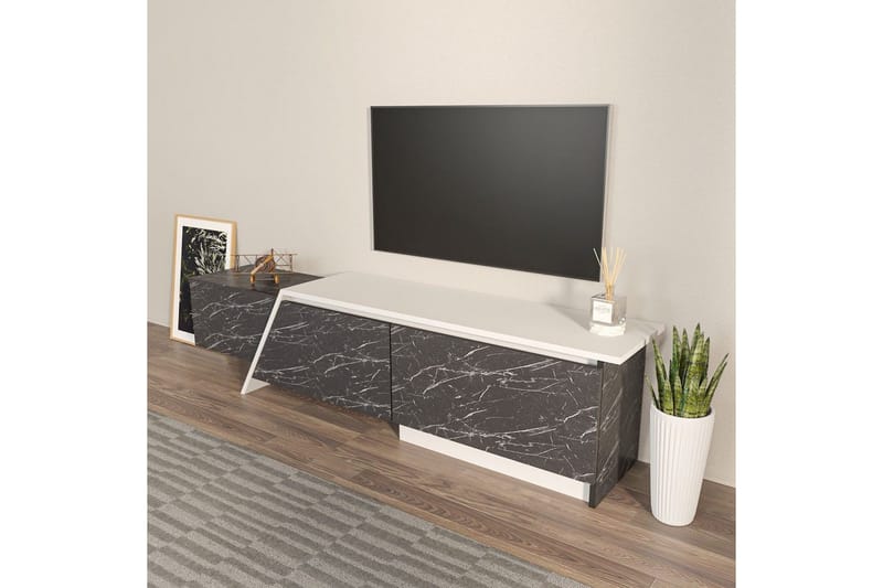 Tavros Tv-bänk 180 cm - Grå/Vit - Möbler - TV- & Mediamöbler - TV bänk & mediabänk