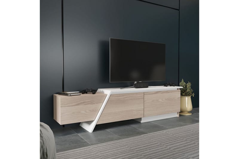 Tavros Tv-bänk 180 cm - Röd/Vit - Möbler - TV- & Mediamöbler - TV bänk & mediabänk