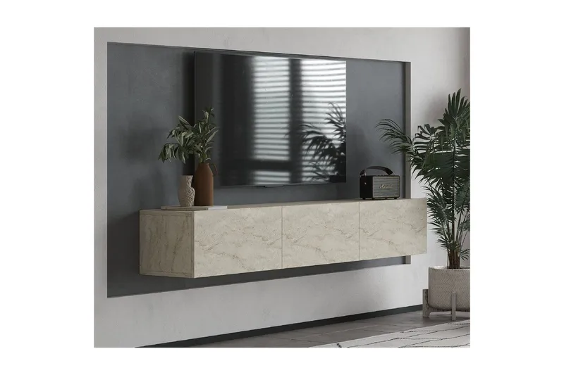 Taybah Tv-bänk 180 cm - Travertine - Möbler - TV- & Mediamöbler - TV bänk & mediabänk