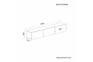 Taybah Tv-bänk 180 cm - Travertine - Möbler - TV- & Mediamöbler - TV bänk & mediabänk