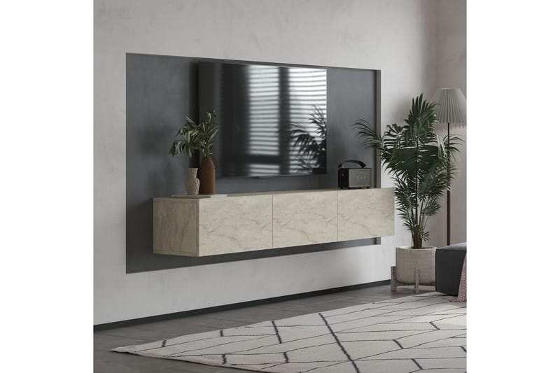 Taybah Tv-bänk 180 cm - Travertine - Möbler - TV- & Mediamöbler - TV bänk & mediabänk
