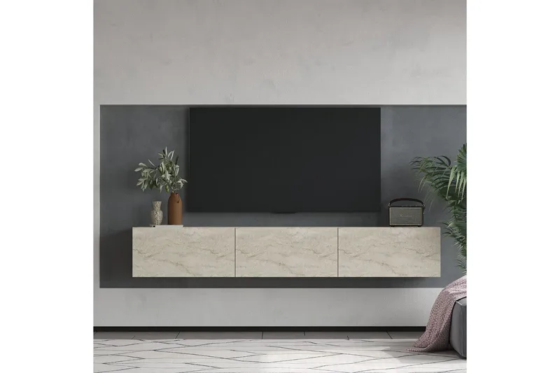 Taybah Tv-bänk 180 cm - Travertine - Möbler - TV- & Mediamöbler - TV bänk & mediabänk